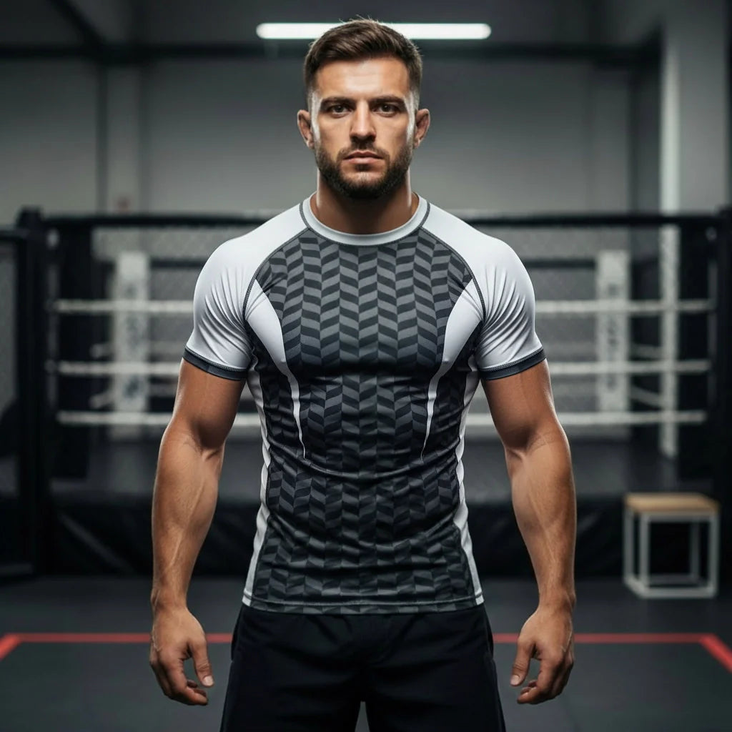 Spider Matrix Rash Guard Short Sleeve